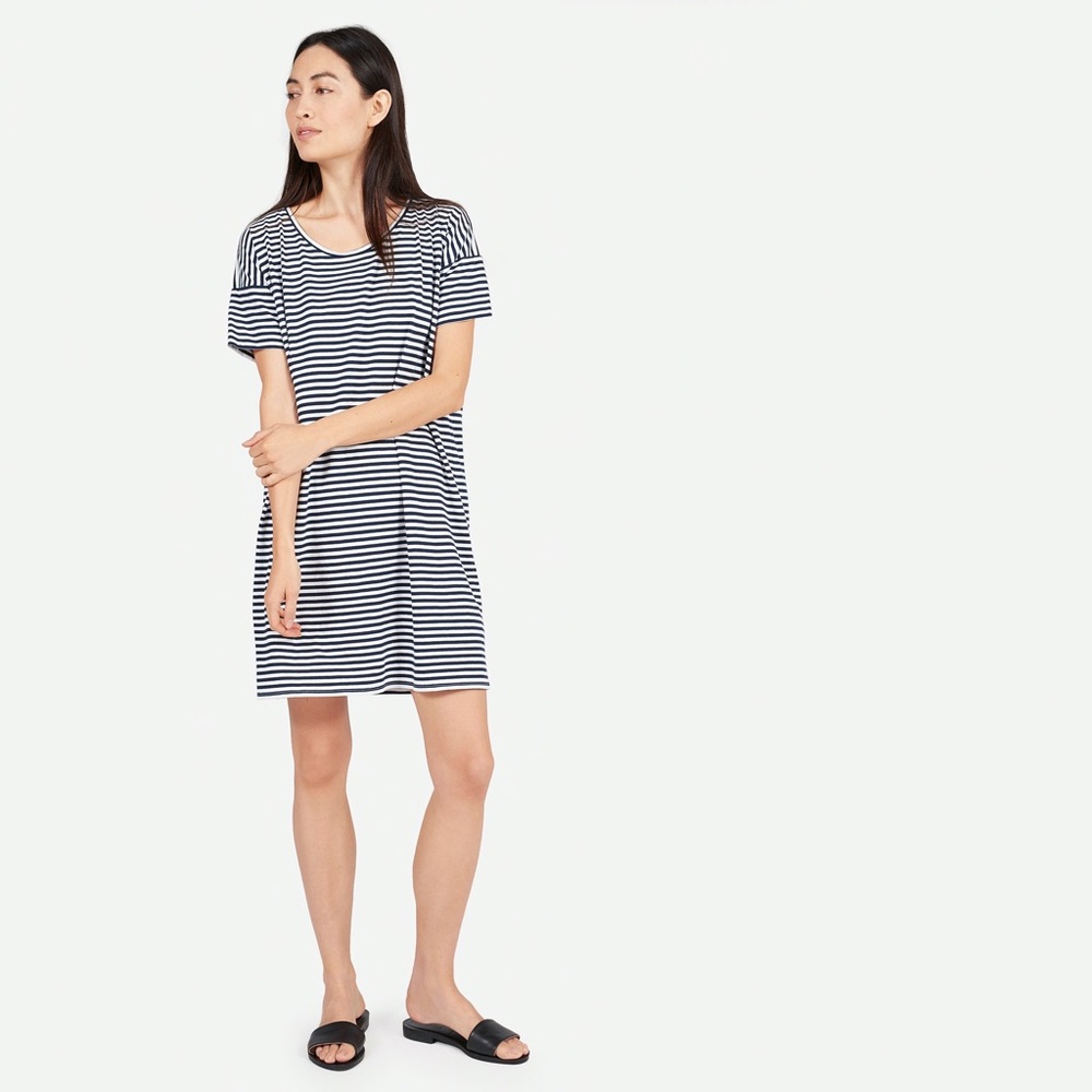 EUC Everlane The Cotton Striped Tee Dress